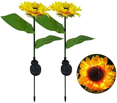 2/4/6 PCS Solar Sunflower Lights LED Waterproof Landscape Outdoor